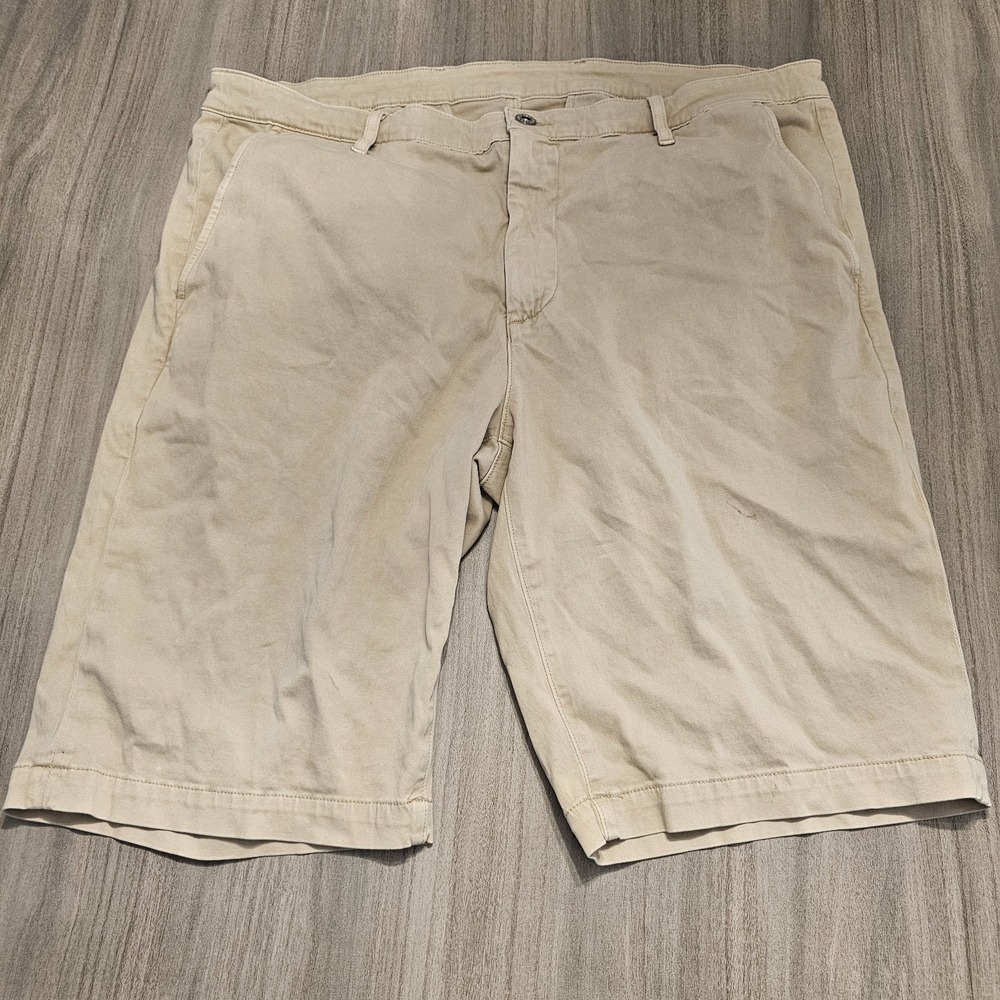 Adriano Goldschmied The Griffin Men's 38 x 11"‎ Beige Flat Cotton Chino Shorts